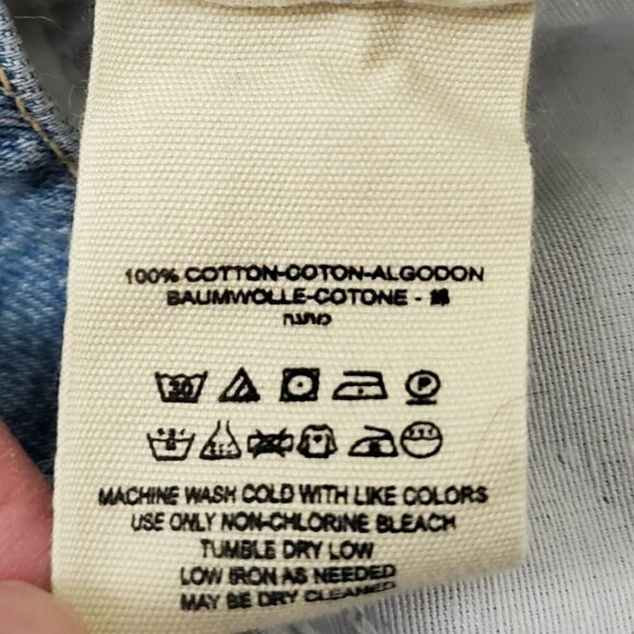 Free People Denim Mini Skirt 27 Hallie Midstone Distressed Raw Hem Boho - Picture 7 of 10